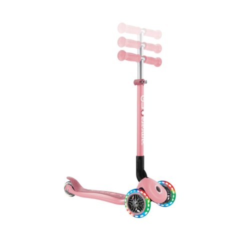 Hulajnoga SMJ Globber 3-kołowa 432-211-3 Primo Foldable Lights pastelowy róż