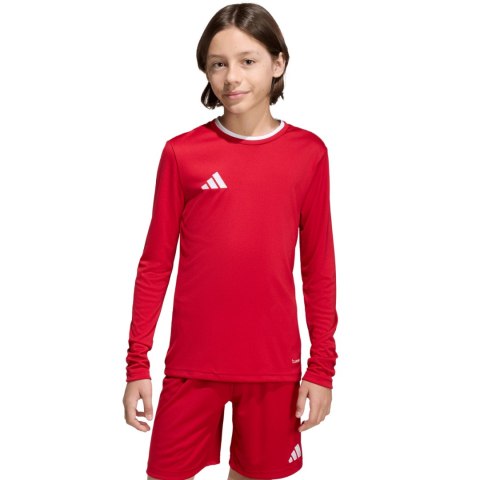 Koszulka dla dzieci adidas Entrada 26 Long Sleeve Jersey czerwona KF5878
