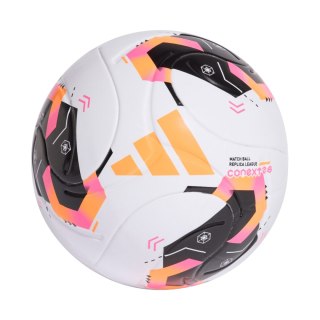 Piłka nożna adidas Conext 26 League biało-czarno-pomarańczowa KE5865