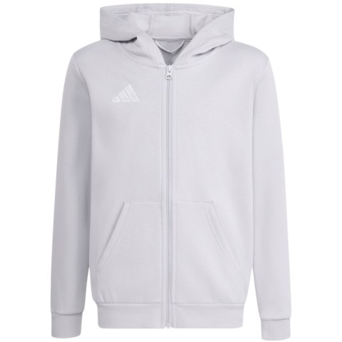 Bluza dla dzieci adidas Entrada 26 Full Zip Hoodie jasnoszara KH1779