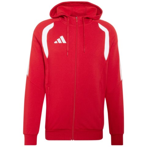 Bluza męska adidas Tiro 26 League Sweat Full Zip Hoodie czerwona KF9106