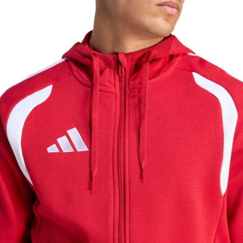 Bluza męska adidas Tiro 26 League Sweat Full Zip Hoodie czerwona KF9106
