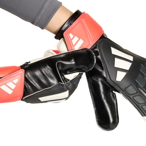 Rękawice bramkarskie dla dzieci adidas Predator Training czarno-biało-czerwone KR0472