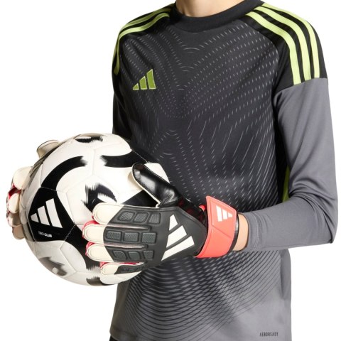 Rękawice bramkarskie dla dzieci adidas Predator Training czarno-biało-czerwone KR0472