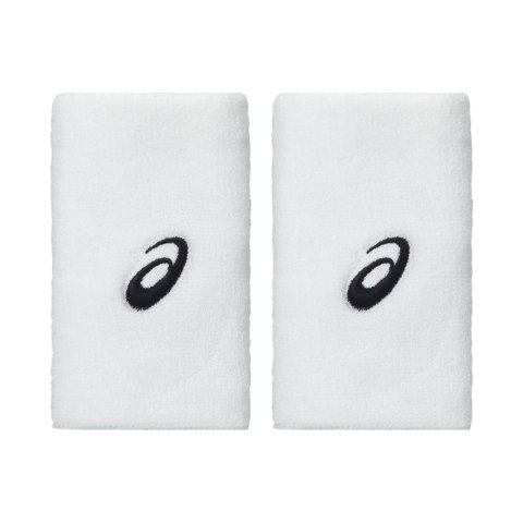Frotka na rękę Asics Wrist Band Long 2 szt. biała 3043A142 100