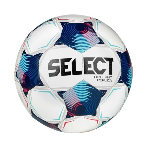 Piłka nożna Select Brillant Replica v25 biało-niebieska 19349