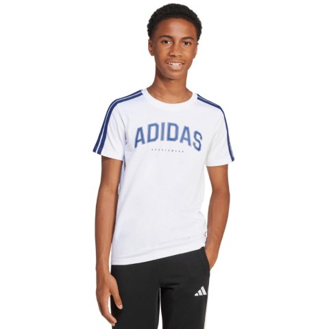 Koszulka dla dzieci adidas Codes Collegiate Graphic biała JI6674