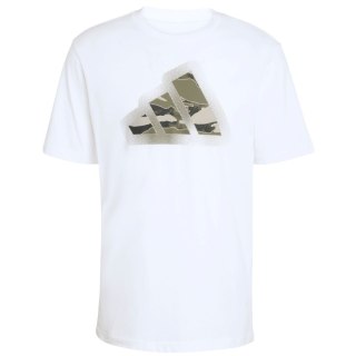 Koszulka męska adidas Camo Modern Logo Graphic biała JZ7493