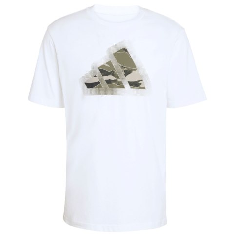 Koszulka męska adidas Camo Modern Logo Graphic biała JZ7493