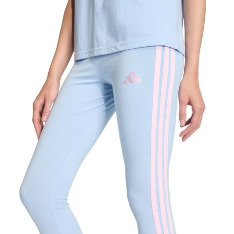 Legginsy damskie adidas Essentials 3-Stripes Cotton błękitne KD2352