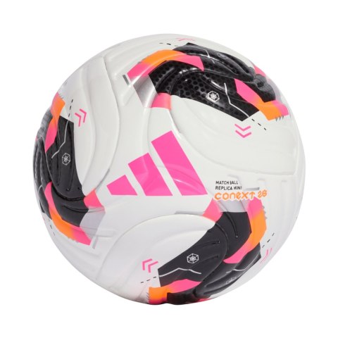 Piłka nożna adidas Conext 26 Mini biało-czarno-różowa KE5868