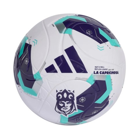 Piłka nożna adidas Queens League biało-fioletowo-zielona KE8232