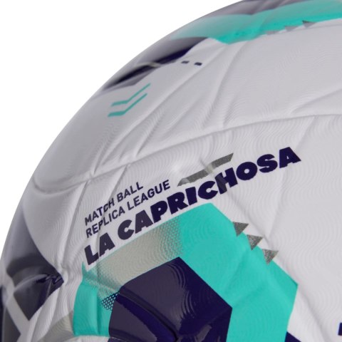 Piłka nożna adidas Queens League biało-fioletowo-zielona KE8232