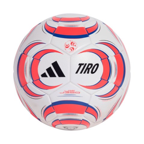 Piłka nożna adidas Tiro League J350 biało-pomarańczowa JW1525