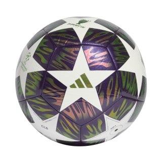 Piłka nożna adidas UCL 25/26 Final Club fioletowo-zielono-biała KT0658