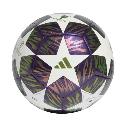 Piłka nożna adidas UCL 25/26 Final Club fioletowo-zielono-biała KT0658