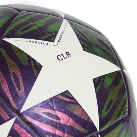 Piłka nożna adidas UCL 25/26 Final Club fioletowo-zielono-biała KT0658