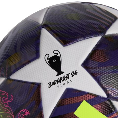 Piłka nożna adidas UCL 25/26 Final League J290 fioletowo-biała JX9097