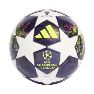 Piłka nożna adidas UCL 25/26 Final Mini biało-fioletowa JX9099