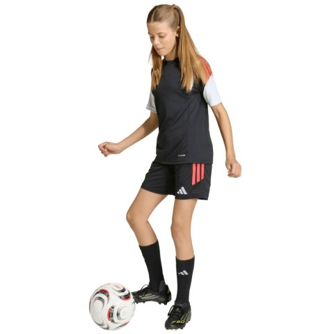 Spodenki dla dzieci adidas Tiro 26 League czarno-czerwone JY7148
