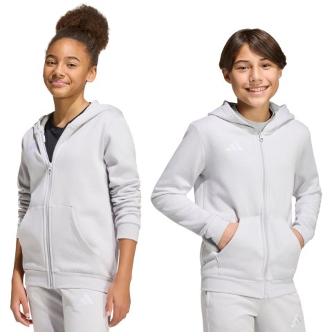 Bluza dla dzieci adidas Entrada 26 Full Zip Hoodie jasnoszara KH1779