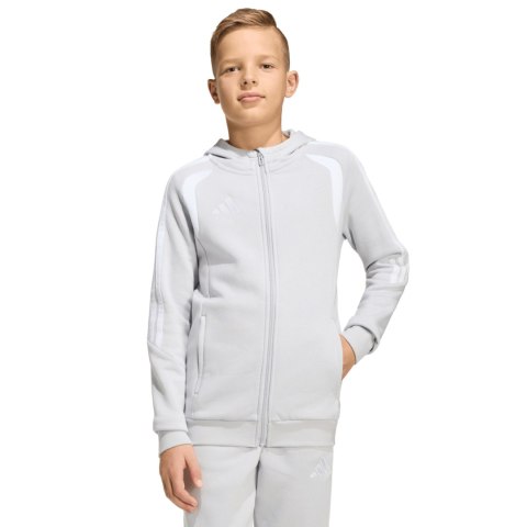 Bluza dla dzieci adidas Tiro 26 League Sweat Full Zip Hoodie szara KF3323