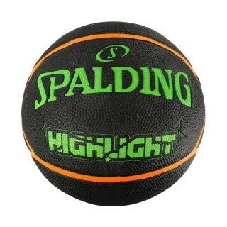 Piłka do koszykówki Spalding Highlight czarno-zielono-pomarańczowa 84354Z
