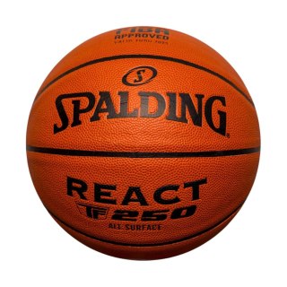 Piłka do koszykówki Spalding React TF-250 Logo Fiba pomarańczowa 76968Z