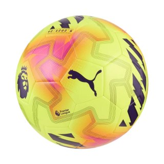 Piłka nożna Puma Orbita Cup Premier League Lights żółto-różowa 84715 01