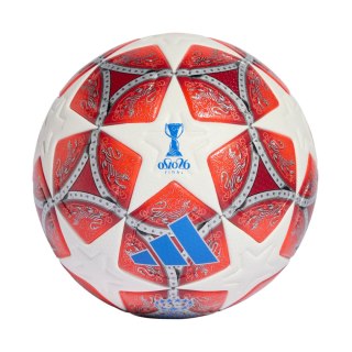 Piłka nożna adidas UCL Womens 25/26 Final Pro czerwono-biała JW1325