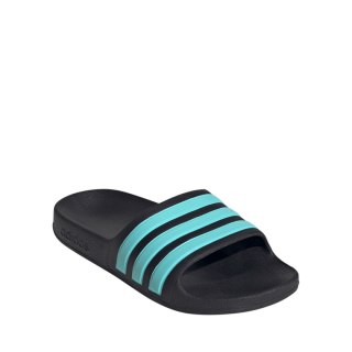 Klapki dla dzieci adidas Adilette Aqua Slides czarno-niebieskie JS2497