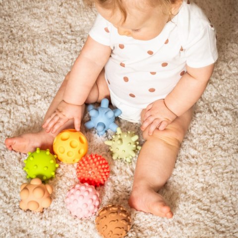 Piłki sensoryczne bez dziurki 8 szt. Tullo pastelowe REF803