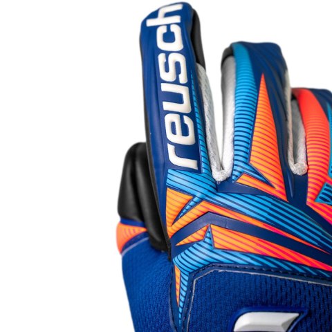 Rękawice bramkarskie Reusch Attrakt Infinity Evolution NC Junior niebiesko-czarne 5672725 4127