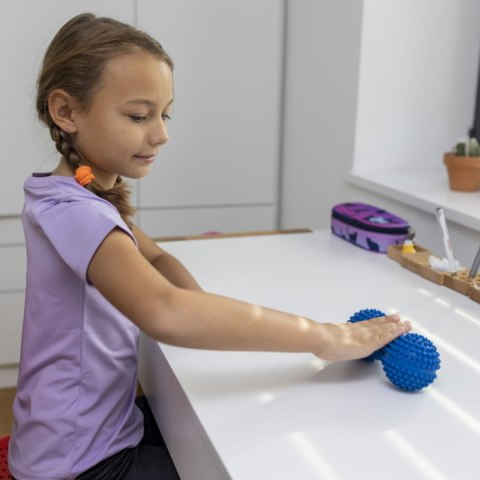 Wałek Fizjo Spiky do masażu i rehabilitacji Tullo duoball 15,5 cm czerwony REF864