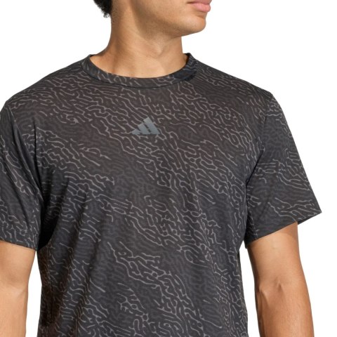 Koszulka męska adidas D4T Power Aop Tee czarna KF3097
