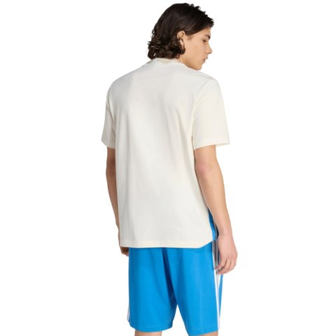 Koszulka męska adidas Essentials 3 Stripes kremowa KC0888