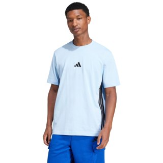Koszulka męska adidas Essentials 3 Stripes niebieska JE6397