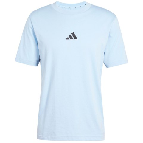 Koszulka męska adidas Essentials 3 Stripes niebieska JE6397