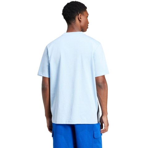 Koszulka męska adidas Essentials 3 Stripes niebieska JE6397