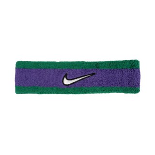 Opaska na głowę Nike Swoosh fioletowo-zielona N1012407306