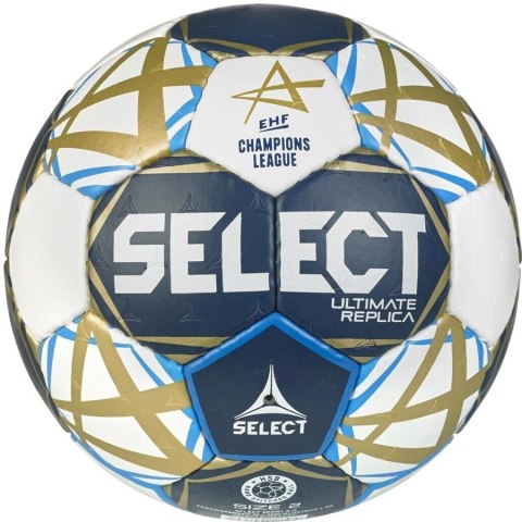 Piłka Select Replica EHF Champions League niebiesko-biała
