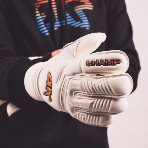Rękawice bramkarskie 4Keepers Champ Gold VII RF2G Junior białe