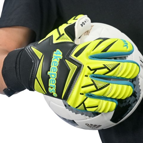 Rękawice bramkarskie 4Keepers Force V5 25 Wave NC junior czarno-zielone fluo