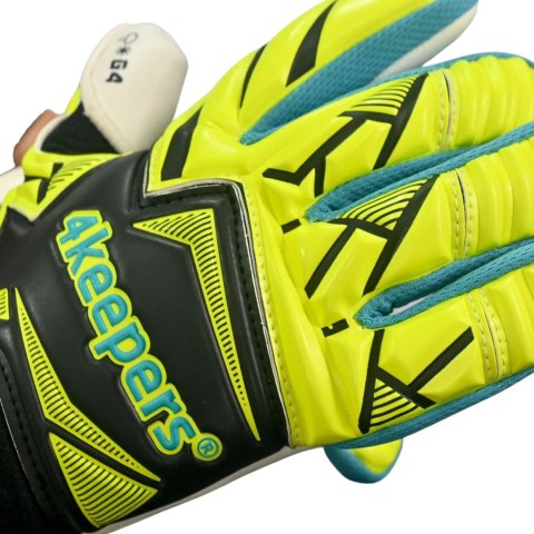 Rękawice bramkarskie 4Keepers Force V5 25 Wave NC junior czarno-zielone fluo