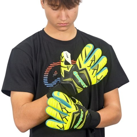 Rękawice bramkarskie 4Keepers Force V5 25 Wave NC junior czarno-zielone fluo