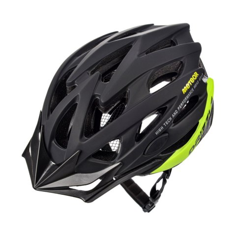 Kask rowerowy Meteor MV29 Drizzle M 55-58 cm czarny/neonowy zielony 16920