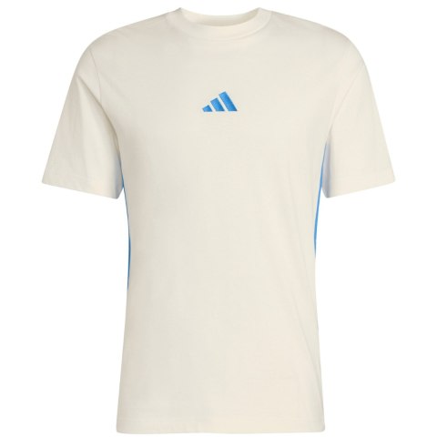 Koszulka męska adidas Essentials 3 Stripes kremowa KC0888