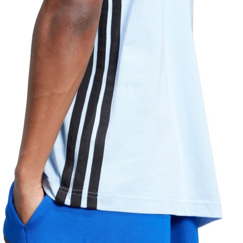 Koszulka męska adidas Essentials 3 Stripes niebieska JE6397