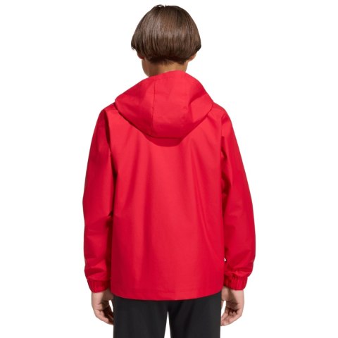 Kurtka dla dzieci adidas Entrada 26 All Weather czerwona JZ9105