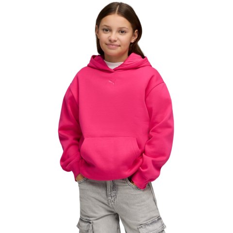 Bluza dla dzieci Puma ESS Centered Cat Logo Relaxed Hoodie fuksja 692973 59